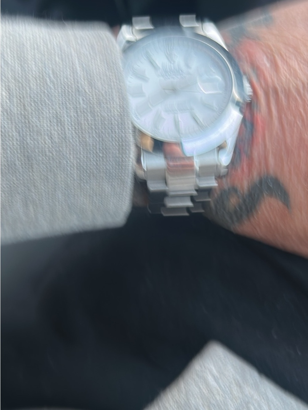 Men's Stainless Steel Bracelet Watch - Silver Dial Rolex